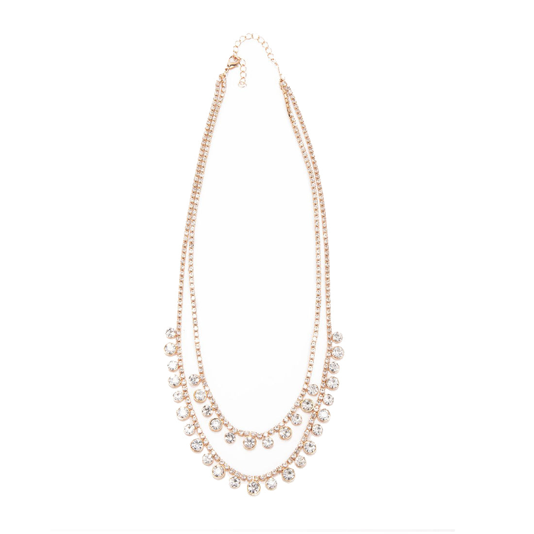 Gold Diamond Two-Layered Necklace