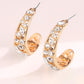 Cluster Half Hoop Earrings
