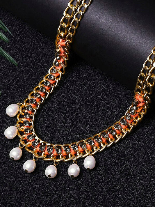 Coral Pearls Necklace