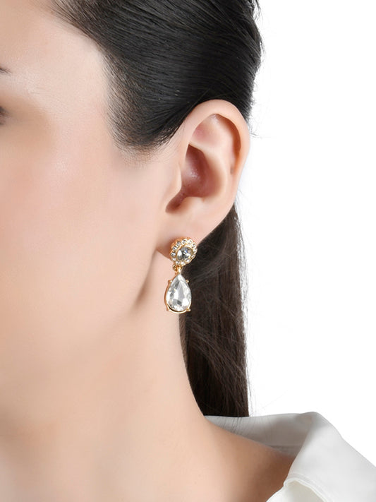 Gold Diamond Drop Earrings