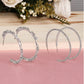 Silver Diamond Hoop Earrings
