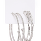 Diamond Hoops Earrings Set