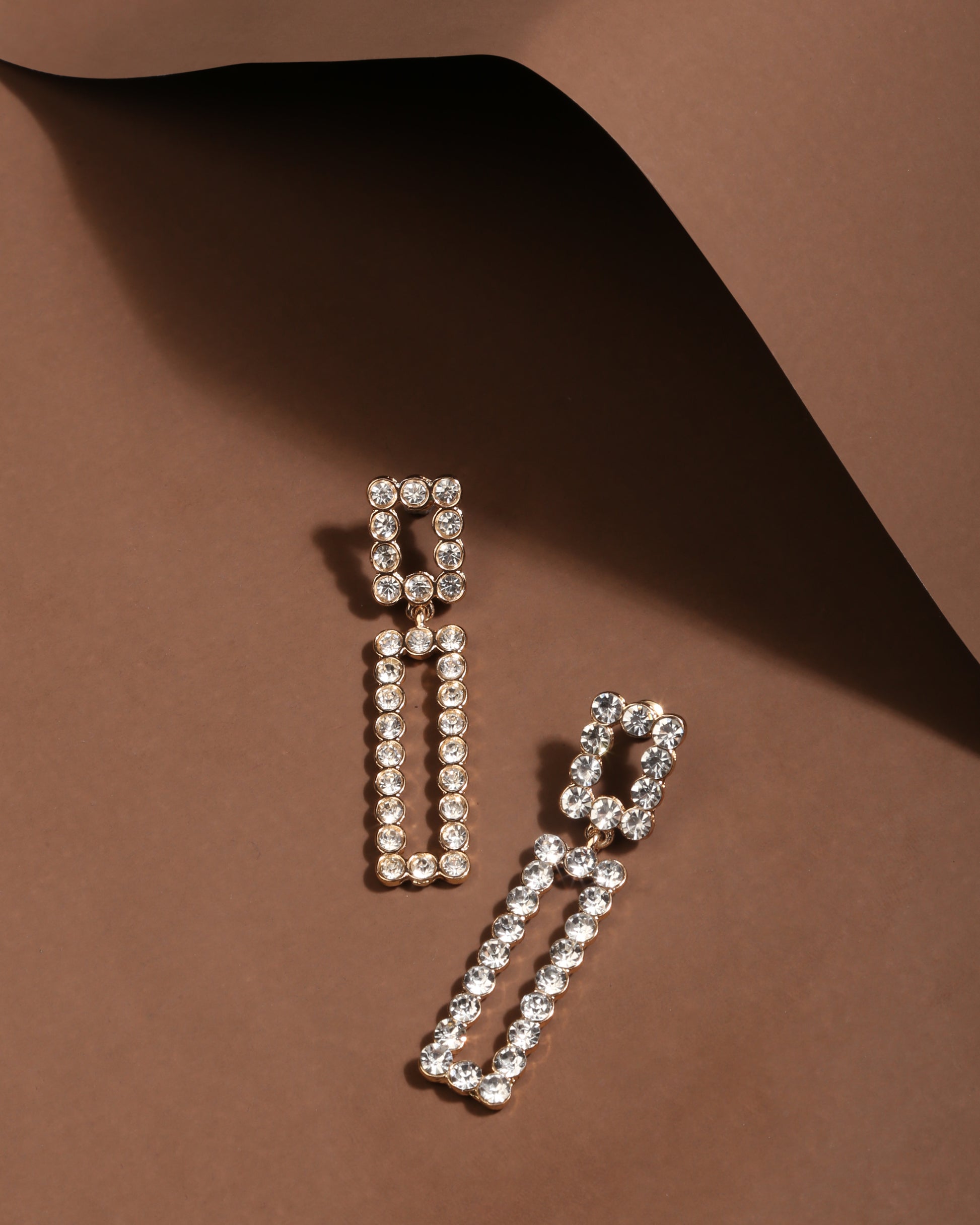 Gold Diamond Drop Earrings