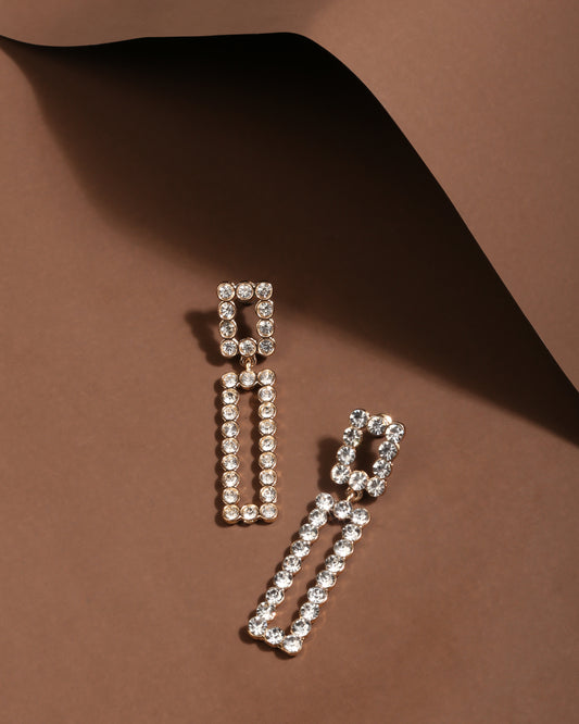 Gold Diamond Drop Earrings