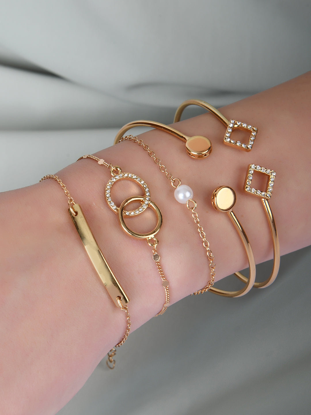Gold Layered Bracelet Set