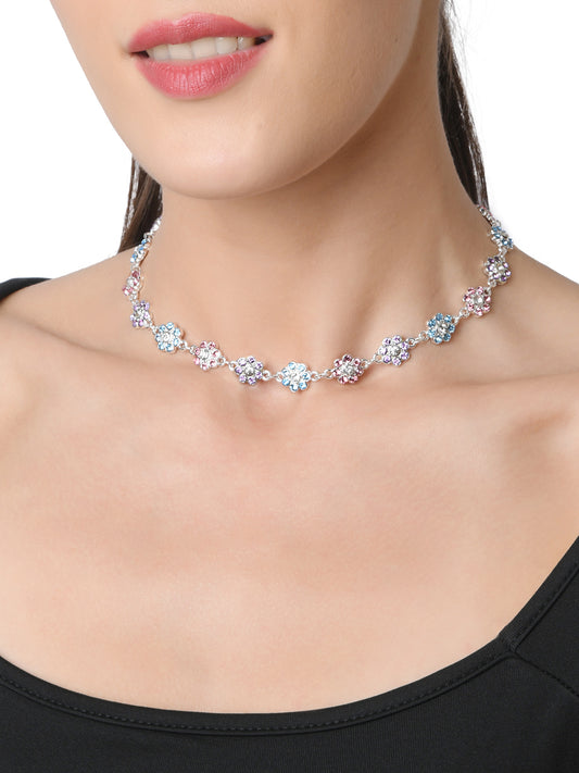 Silver Floral Necklace