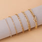 Gold Chain Bracelet Layered Set