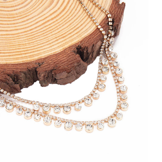 Gold Diamond Layered Necklace