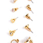 Gold and Pink Earrings Set
