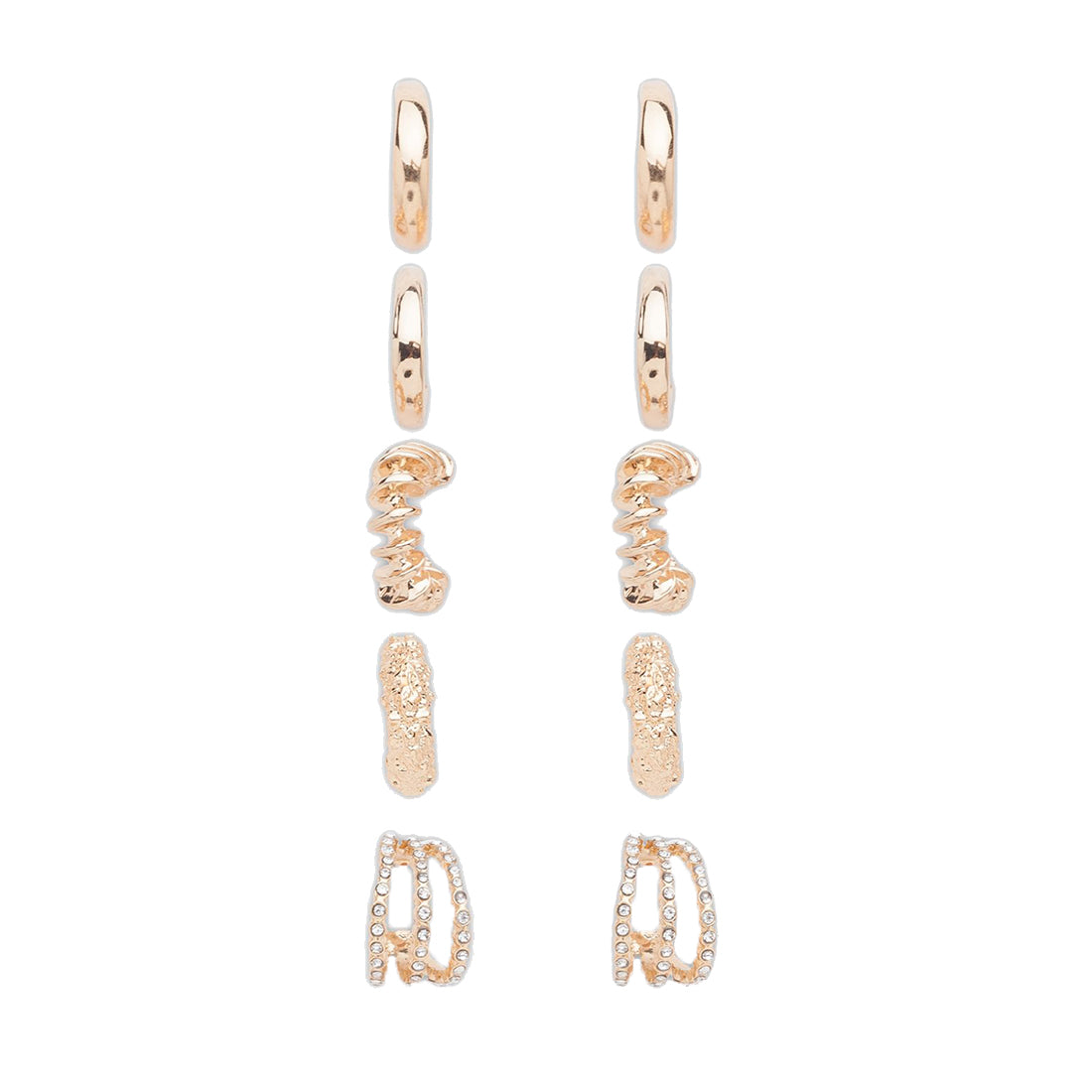 Bronze Hoop Earrings Set