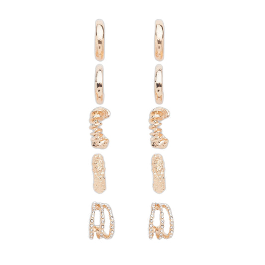 Bronze Hoop Earrings Set