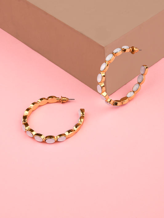 Opal Hoop Earrings