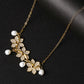 Gold Floral Choker Necklace