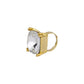 Gold Ring with Geometric Stone