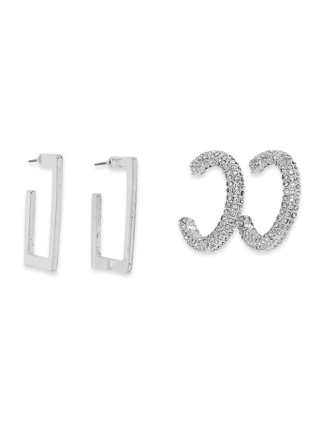 Silver Geometry Earrings
