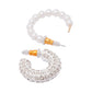 Silver and Pearl Earrings Set
