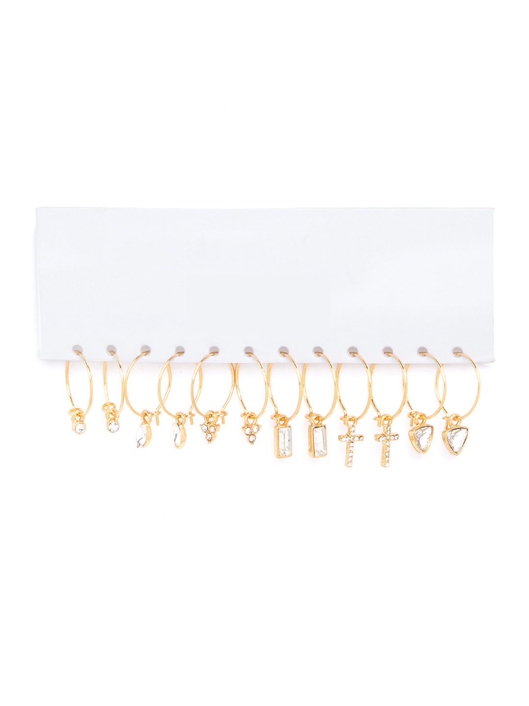 Small Diamond Hoops Earrings Set
