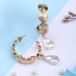 Spiral Pearls Hoop Earrings