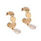 Spiral Pearls Hoop Earrings