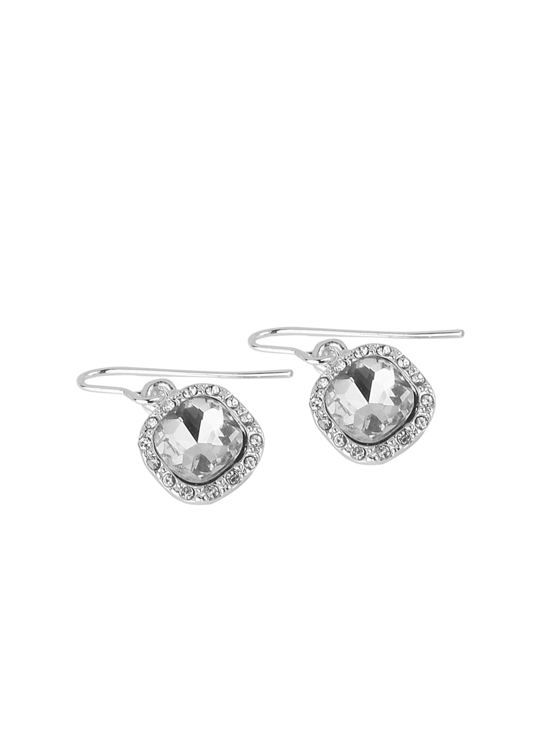 Square Diamond Border Earrings