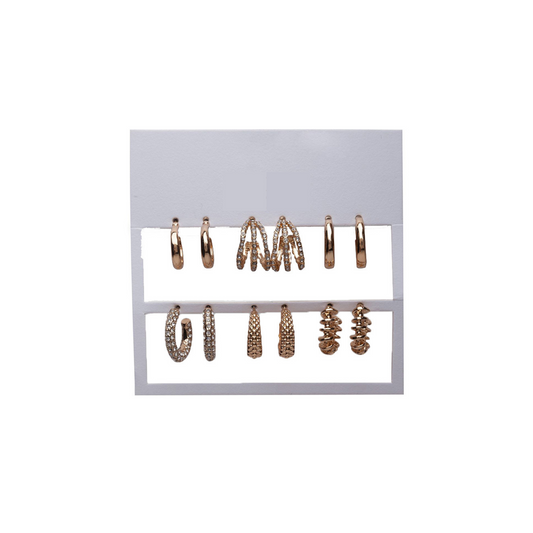 Bronze Hoop Earrings Set